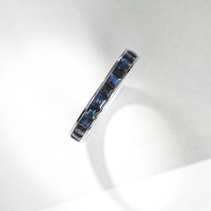 Products: Sianna - White Gold & Sapphire Eternity Ring - Coco Florence