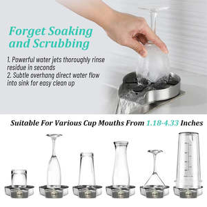 Best Sellers: Kitchen Sink Glass Cup Wash Automatic Stainless Steel Pressure Spray  Washer Cup Tool Cleaning Faucet Bar Rinser Coffee Pitcher
