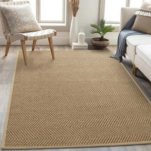 Best Sellers: Hand Woven Natural Jute Rug - For Heavy Traffic Areas, Breathable Natural Fiber (Select Shape, Size & Diameter)