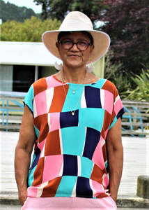 Checkered 100% Rayon Top