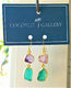 Gemstone Earrings: Purple & Teal
