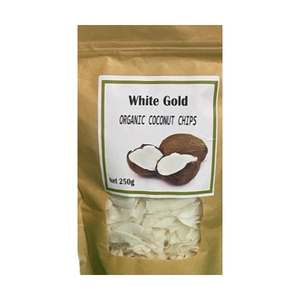 White Gold Organic Coconut Chips 200g - Coconut Oil