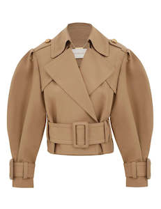 General: CRUSH CROPPED TRENCH COAT