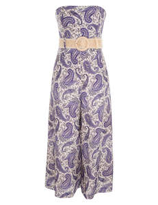 Devi Strapless Jumpsuit (Indigo)