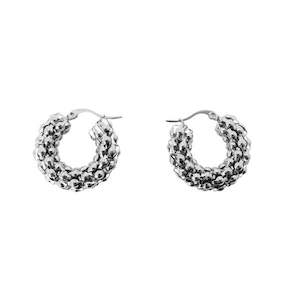 Coco Hoop Earrings (Silver)