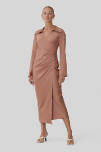 C Meo Collective: Be Honest Satin Shirt-Dress