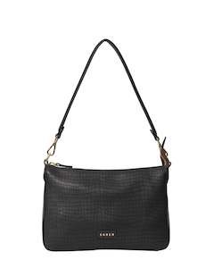 DANE SHOULDER BAG  (Black Luxe Emboss)
