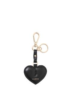 Charm Keyring Heart ( Black )