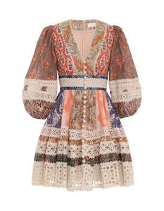 Devi Spliced Billow Mini Dress