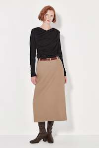 Shjark 1: The Wool Palermo Skirt (Tan)