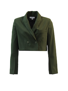 Jackets: Celia Split Blazer-Khaki