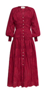 Edith Lace Maxi Dress (Cherry)