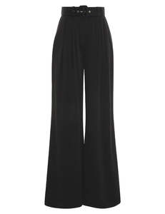 Silk Tuck Pant (Black)