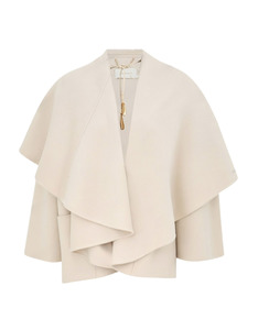 Rebellion Tie Neck Cape Coat