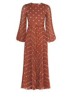 Sunray Long Sleeve Midi (Aragon/Cream Dot)