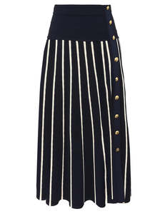 Skirt: Luna Striped Midi Skirt