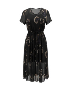 Drawstring Dress (Violet Poppy)