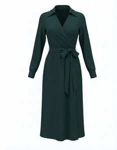 Shirt Wrap Dress (Emerald)