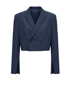 Jackets: Celia Cropped Blazer - Navy
