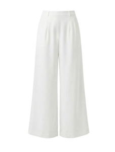 Pants: Taania Pant - White Fully Lined