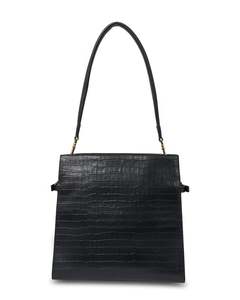 BEATRICE SHOULDER BAG (BLACK CROC)