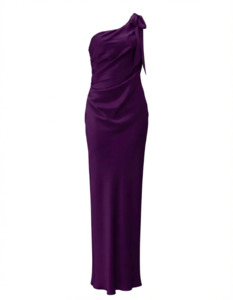 One Shoulder Tie gown (Mulberry)