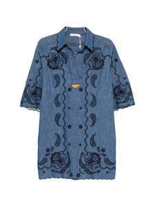 Zimmermann: SPECIAL ORDER Aster Embroidered Denim Mini