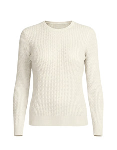 Tops 1: Crew Neck Jumper (Cream Texture)