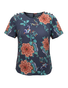 Button Tee (Dahlia)