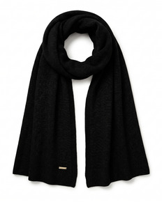 Moss Knit Scarf (Black)