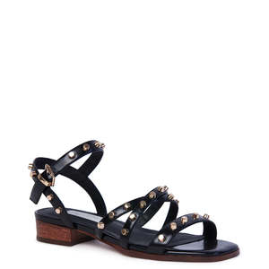 COCO Hollywood Sandal (Black Wax Calf)