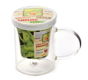 Ceramic & Porcelain Infusion Mugs: Glass Herb Tea Mug James