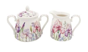 Sugar Bowl & Creamer Jugs: ​Sugar & Creamer set - Iris