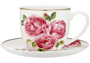 Ashdene Heritage Rose Cup & Saucer