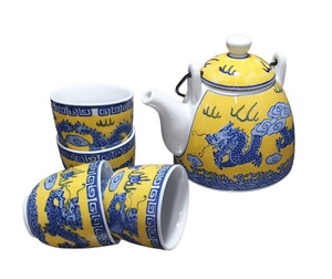 Ceramic & Porcelain Teapots: ​Ceramic Tea set - Lan Long
