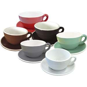 China & Porcelain Mugs & Cups: Roma - 190ml Cups and Saucers Cappuccino