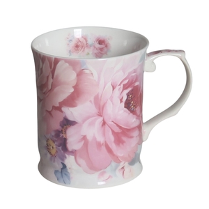 ​Pink Peony Footed Mug - by PNC