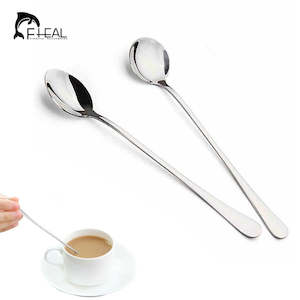 FHEAL High Quality Stainless Steel Long-handled Spoons 2 pcs Flatware for Desser&hellip;