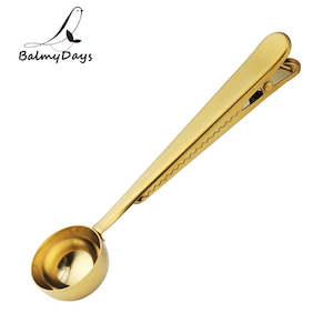 Stainless Steel Coffee Spoon Clip Gold Silver Coffee Tea Measure Scoop Metal Mea&hellip;