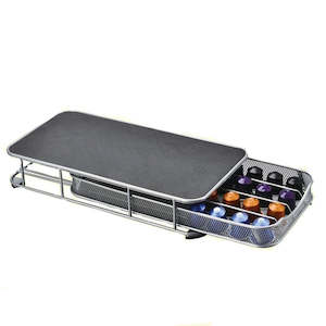 Coffeeware Sets: Duolvqi Coffee Pod Holder Storage Drawer Coffee Capsules Organizer for 40pcs Nespresso Capsules