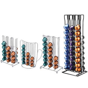 Coffeeware Sets: Stainless Steel Metal Nespresso Capsule Coffee Pod Holder Tower Stand Display Rack Storage Capsule