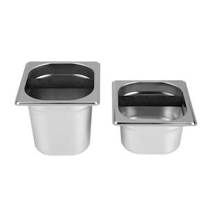 Coffeeware Sets: Stainless Steel Espresso Knock Box Container With Bar For Residue Bucket Grind Waste Bin Coffee