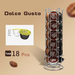 Coffeeware Sets: INMYLIFE Metal Coffee Pod Holder Iron Chrome Plating Stand Coffee Capsule Storage Rack for 18pcs