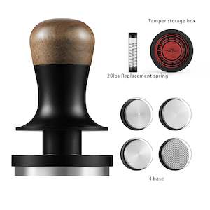 30lbs Springs 58.35mm Coffee Tamper with 4 Replaceable Stainless Steel Base & 20lbs Spring