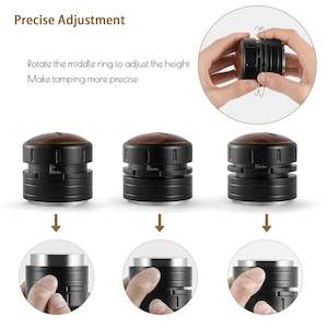 58mm Spring Coffee Tamper Adjustable Depth Calibrated Espresso Tampers Home Bari&hellip;