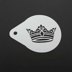 2.8 Inch King Queen Crown Coffee Stencil Latte Art Cappuccino Template Strew Pad&hellip;