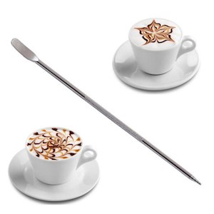 2Pcs Stainless Steel Coffee Art Needles Pen Barista Tool for Cappuccino Latte Es&hellip;
