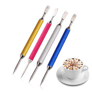 1pc 4 colors Coffee espresso Latte Art Pen Stainless Steel Tool Milk foam