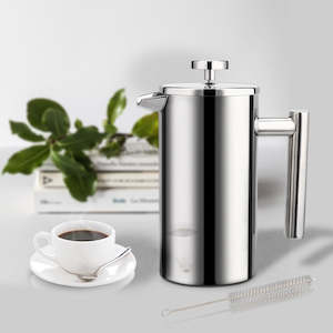 Coffee Makers: Coffee Maker French Press Stainless Steel Espresso Coffee Machine High Quality Double-Wall Insulated
