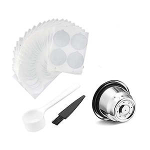 iCafilas Stainless Steel Reusable Nespresso Coffee Capsule | Includes 100 Alumin&hellip;